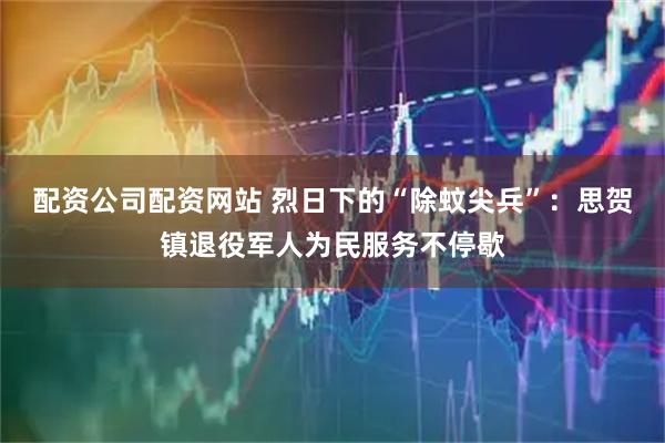 配资公司配资网站 烈日下的“除蚊尖兵”：思贺镇退役军人为民服务不停歇