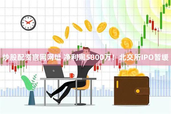 炒股配资官网网址 净利润5800万!北交所IPO暂缓